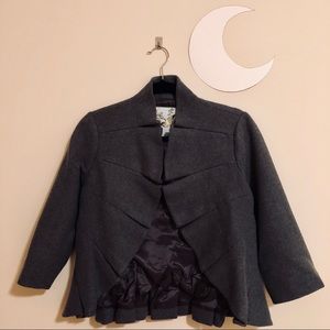 Anthropologie Tabitha Short Jacket w/ Pleating